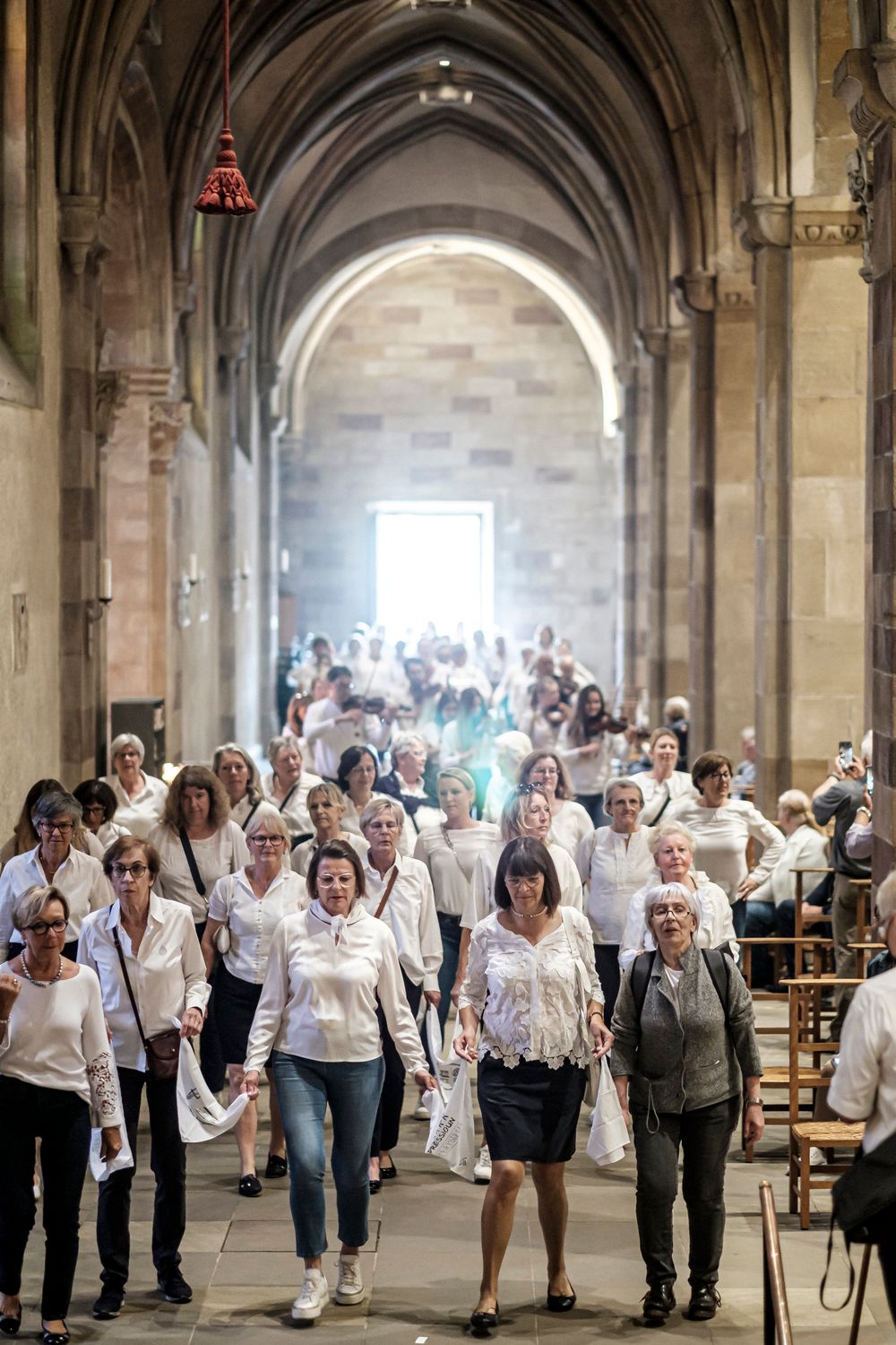 Participants in the cloister of the Echternach Abbey