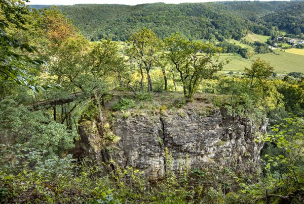 Rotsformatie Wollefsschlucht in de Mullerthal Regio