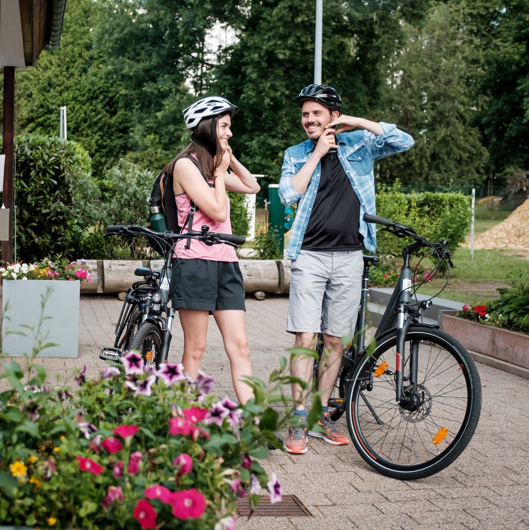 Die Besucher haben ein Fahrrrad in Beaufort geleiht