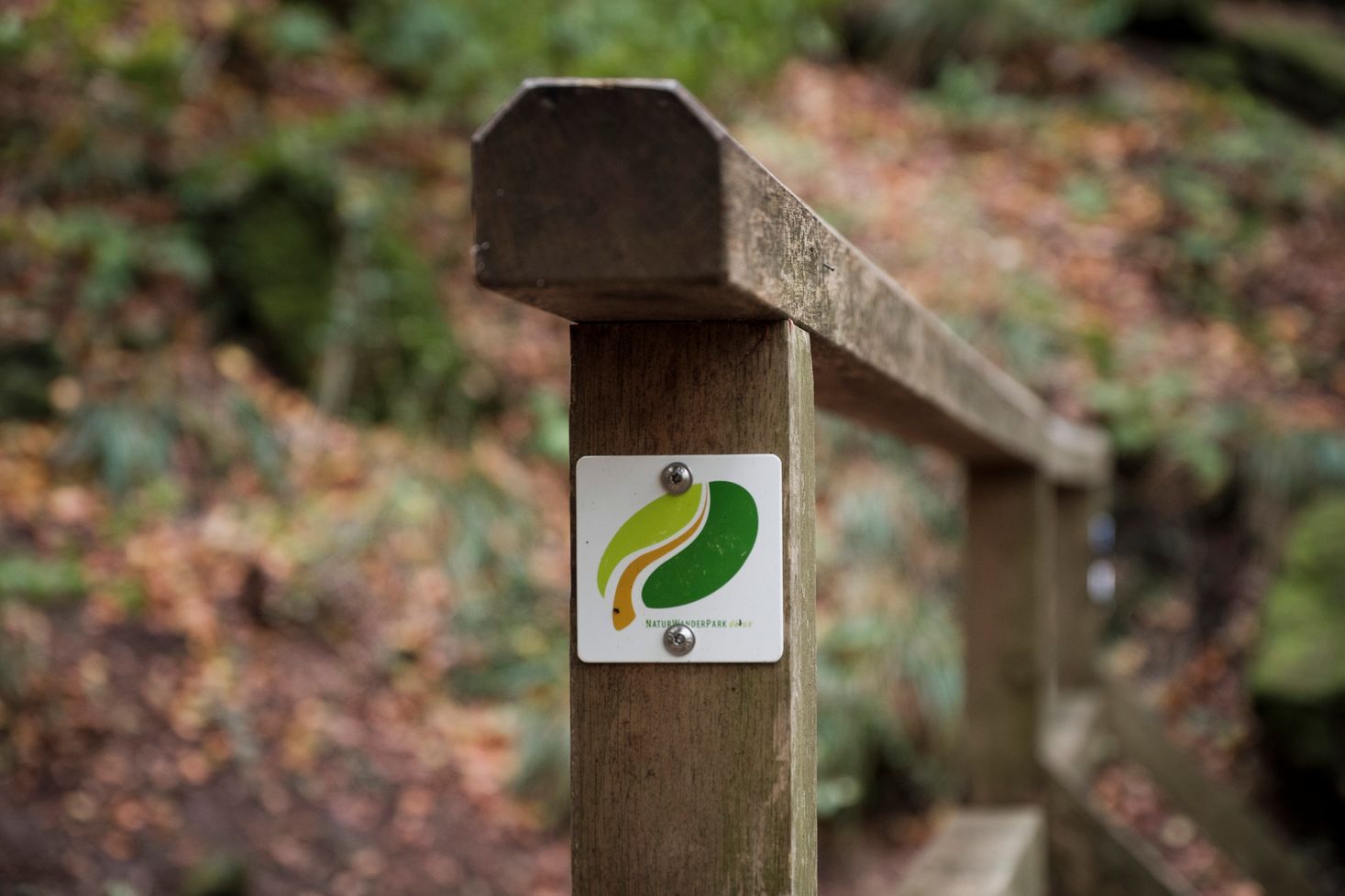 Wegwijzers en markeringen in Berdorf