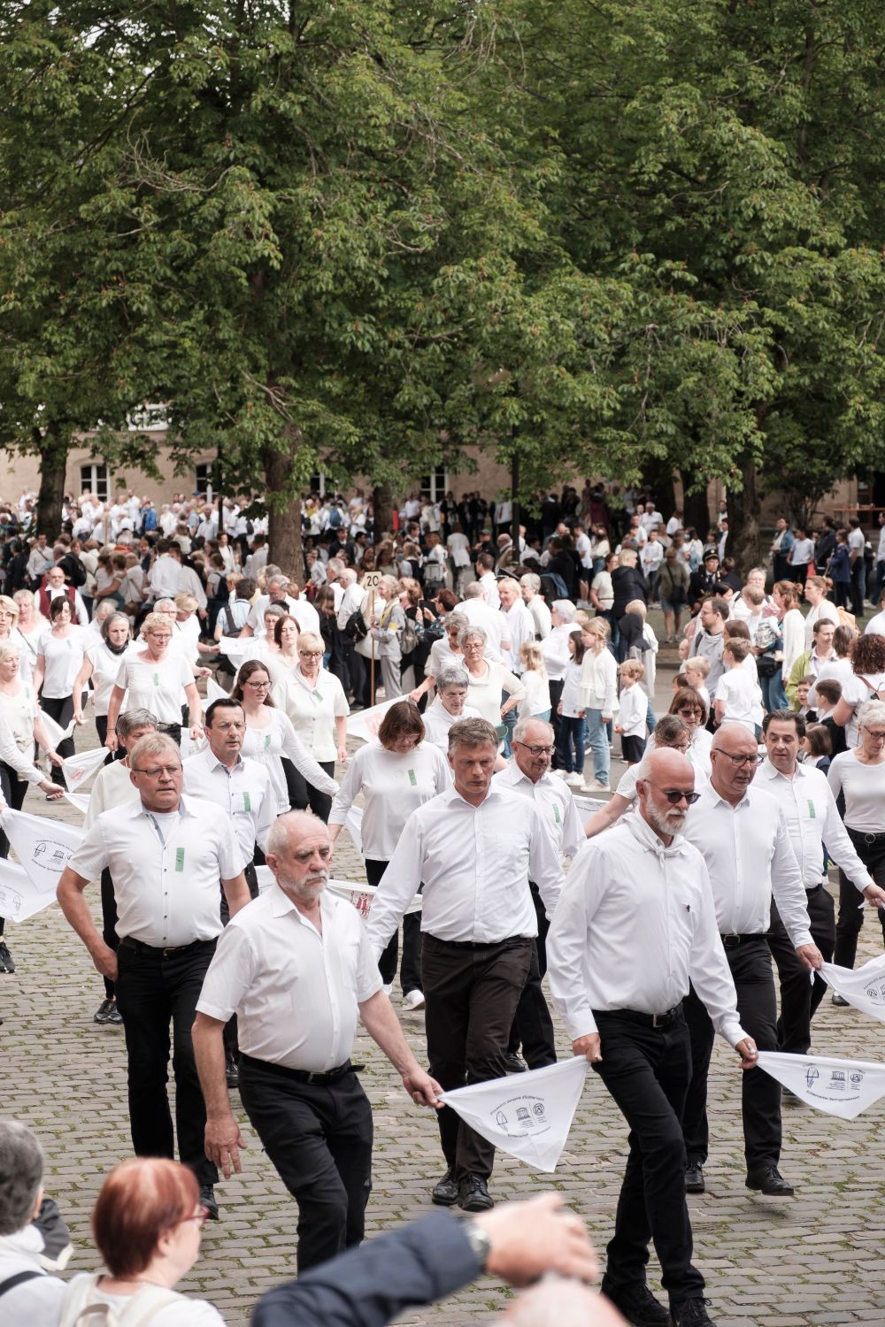 Participants at the Echternach Hopping Procession